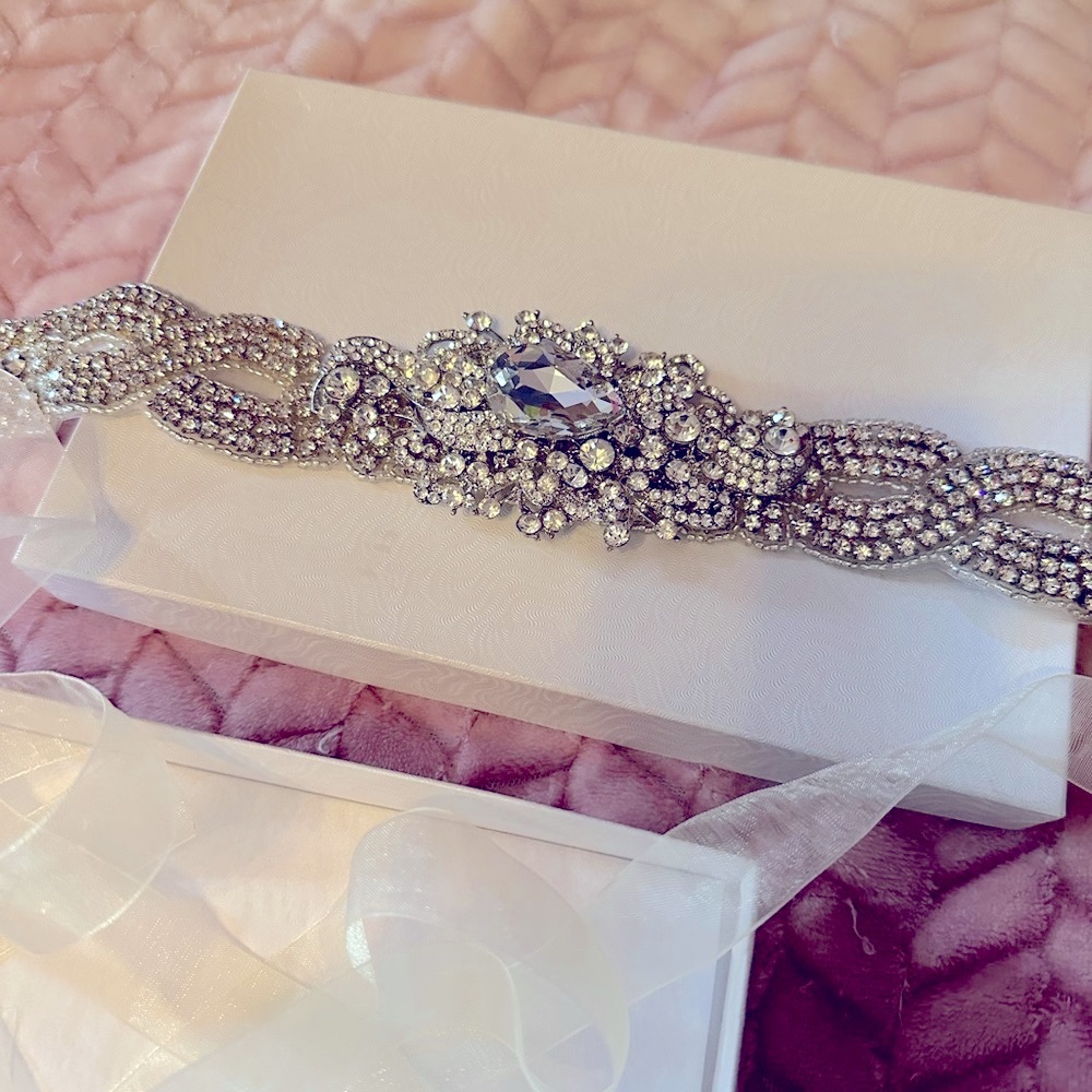 SOLD Wedding dress Swarovski crystal belt sash